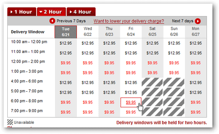 orange county grocery delivery 2 hour window